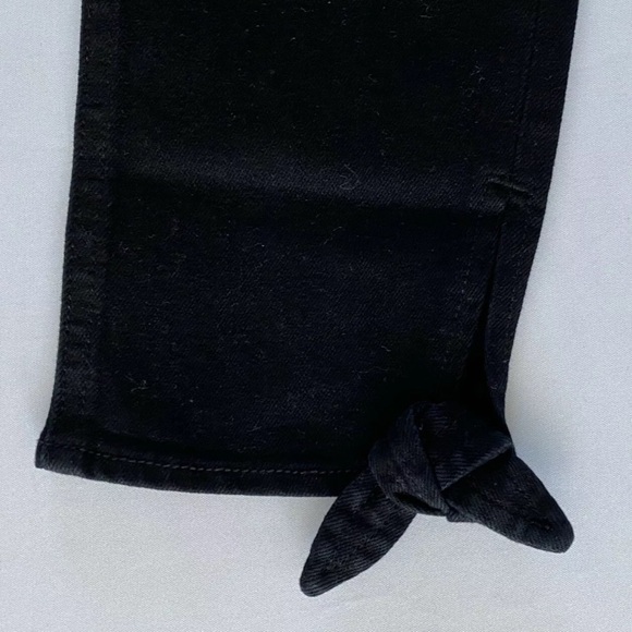 Rag & Bone Stevie Cropped Skinny Jean Tie Hem Cola Black NWT - Picture 4 of 9